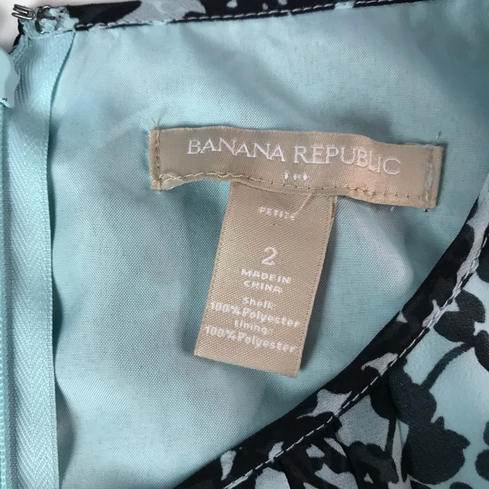 Banana Republic Dress Blue Black Sleeveless size 2 - Picture 9 of 14